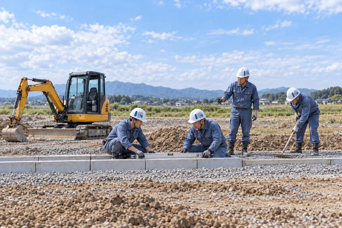現場で作業する勇技研の作業員